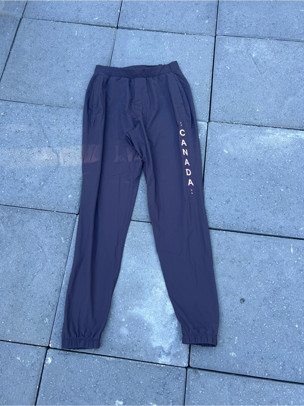 lululemon athletica Navy Jogger Pants with 'CANADA' Side Print